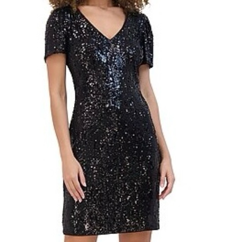 NEW Kensie Black Sequin Mini Dress